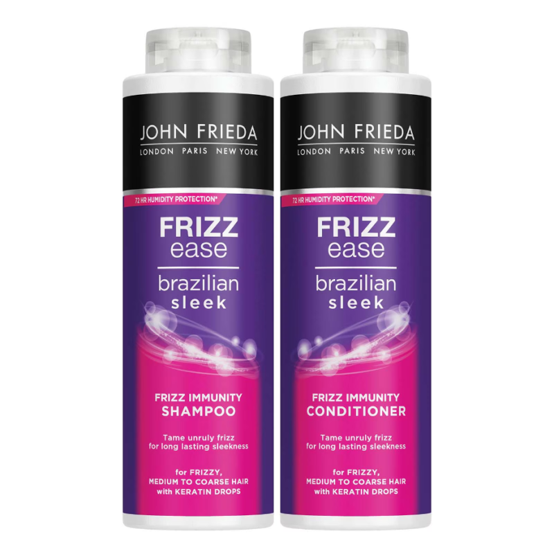 John Frieda Frizz Ease Brazilian Sleek Frizz Immunity Shampoo & Conditioner Duo