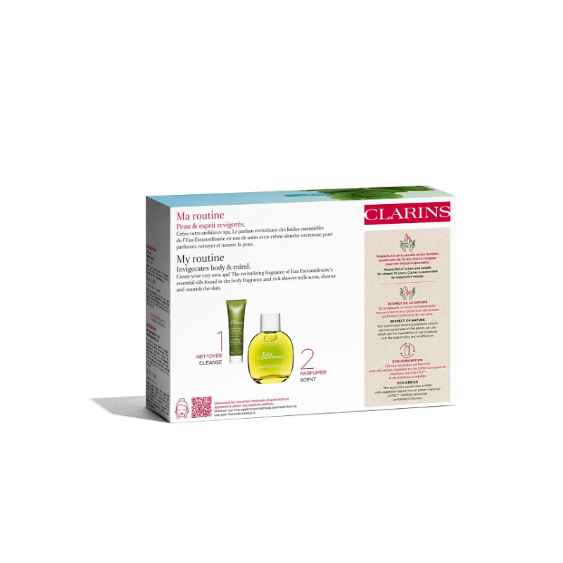CLARINS Eau Extraordinaire Revitalising Ritual - Body Care Set 100 ml + 30 ml + 1 piece - Image 4