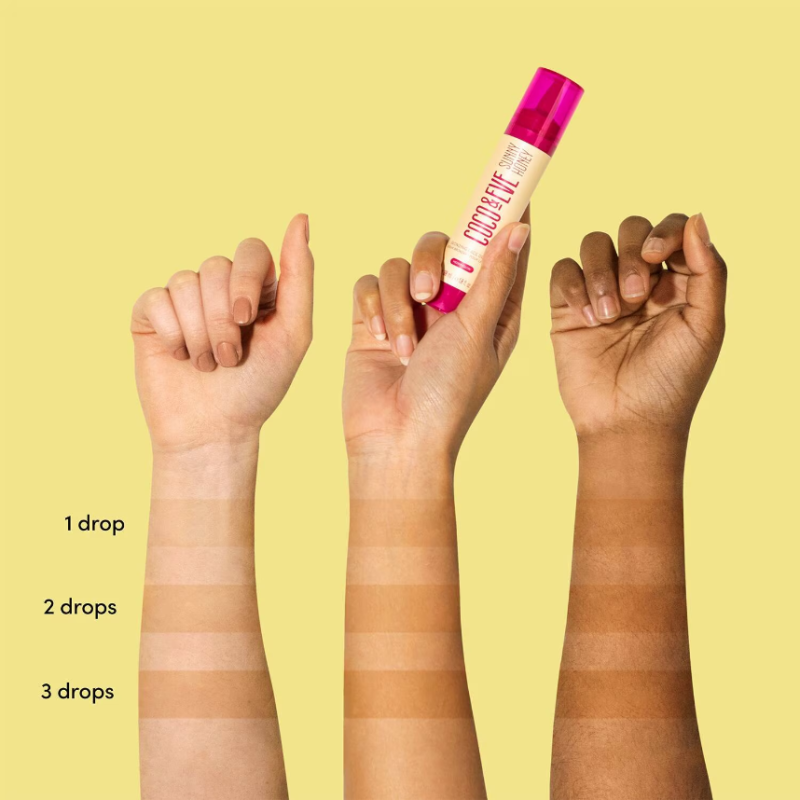 Coco & Eve Sunny Honey Bronzing Face Drops Medium 30ml - Image 3