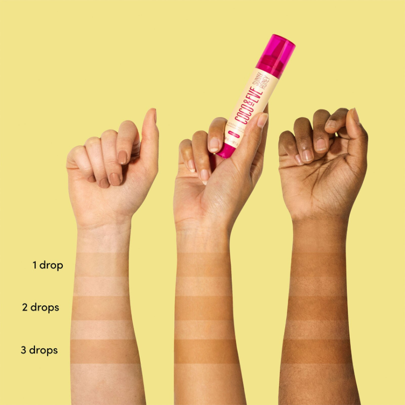 Coco & Eve Sunny Honey Bronzing Face Drops Medium 30ml - Image 5