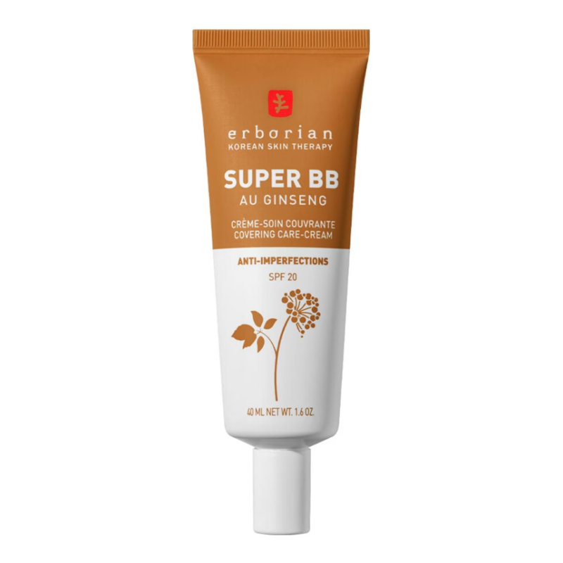 ERBORIAN SUPER BB WITH GINSENG CLAIR - High covering Anti-imperfections care BB FAMILY SUPER BB CARAMEL 40ML