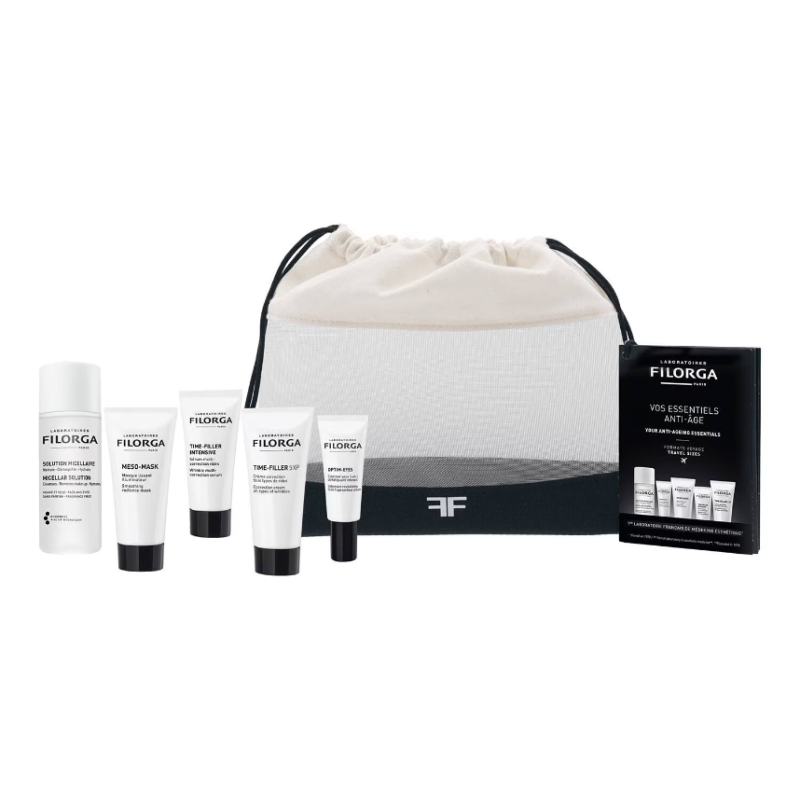 FILORGA Best-Sellers Travel Pouch: 5-piece Anti-Wrinkle Routine Set