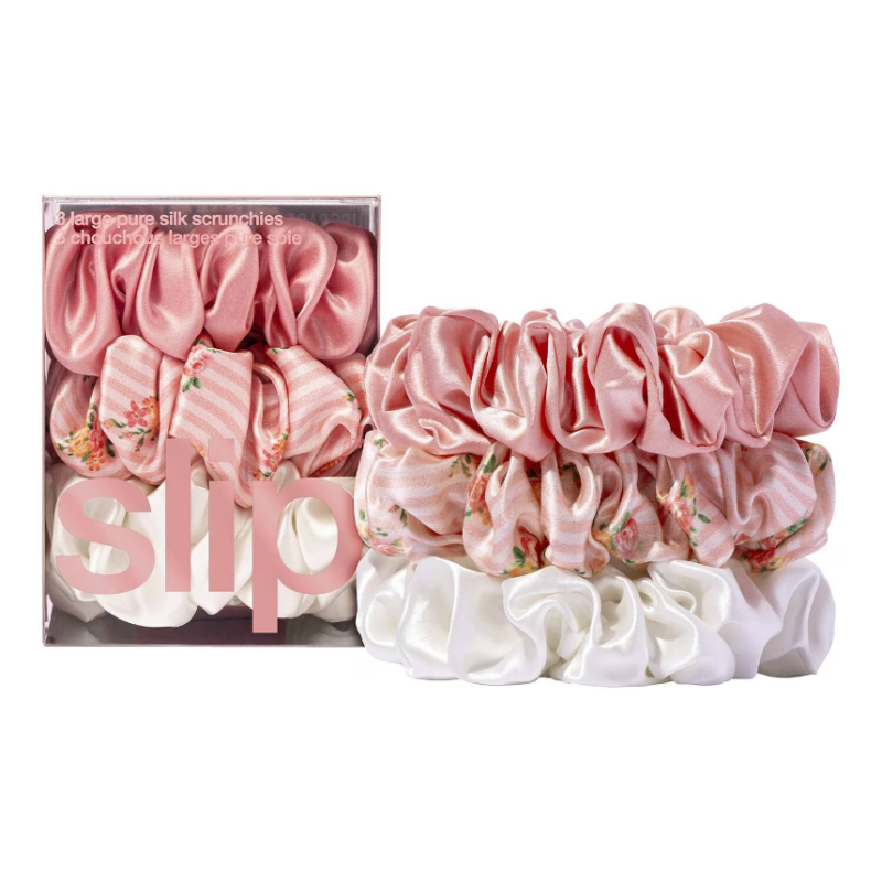 SLIP Pure Silk Large Scrunchies - Petal 3 pieces