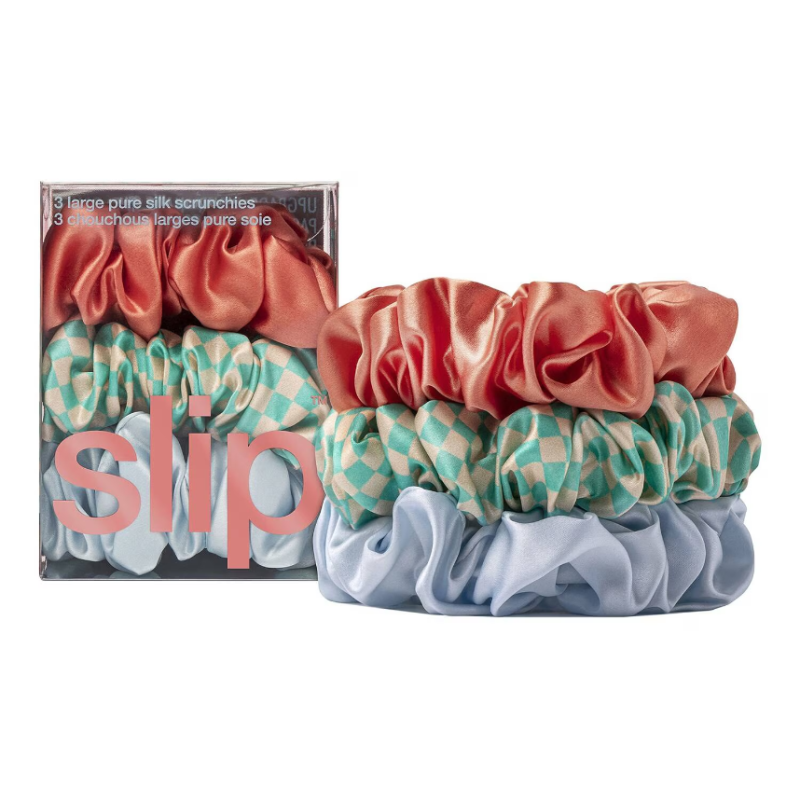 SLIP 3 slip pure silk large scrunchies sea mist