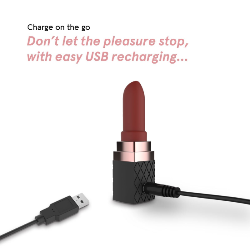 So Divine Amour Rechargeable Lipstick Vibrator - USB Plug - Image 3