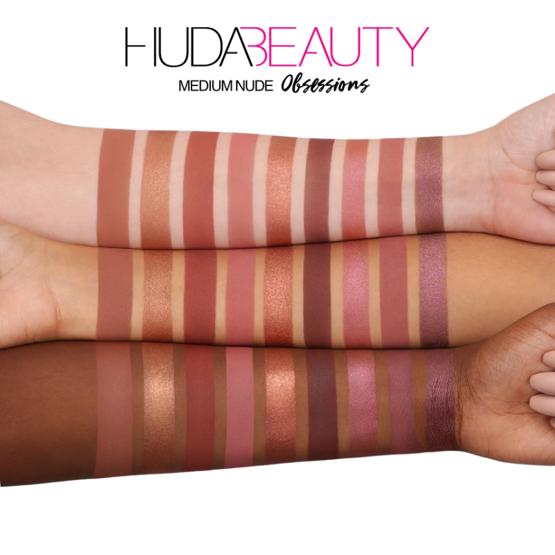 Huda Beauty Nude Obsessions Eyeshadow Palette Medium 9.9g - Image 3