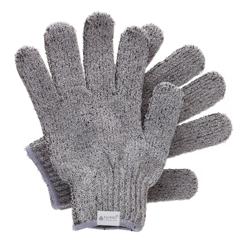 Hydréa London Bamboo Carbonised Exfoliating Shower Gloves - Image 3