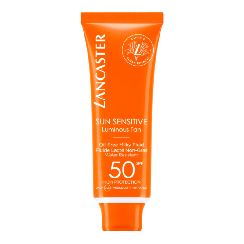 Lancaster Sun Sensitive Oil-Free Milky Face Fluid Sunscreen & Sun Protection Cream SPF50 50ml