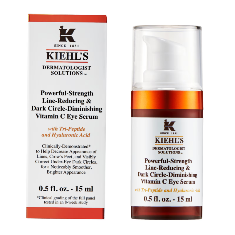 Kiehl's Powerful Strength Line-Reducing & Dark Circle-Diminishing Vitamin C Eye Serum 15ml - Image 2