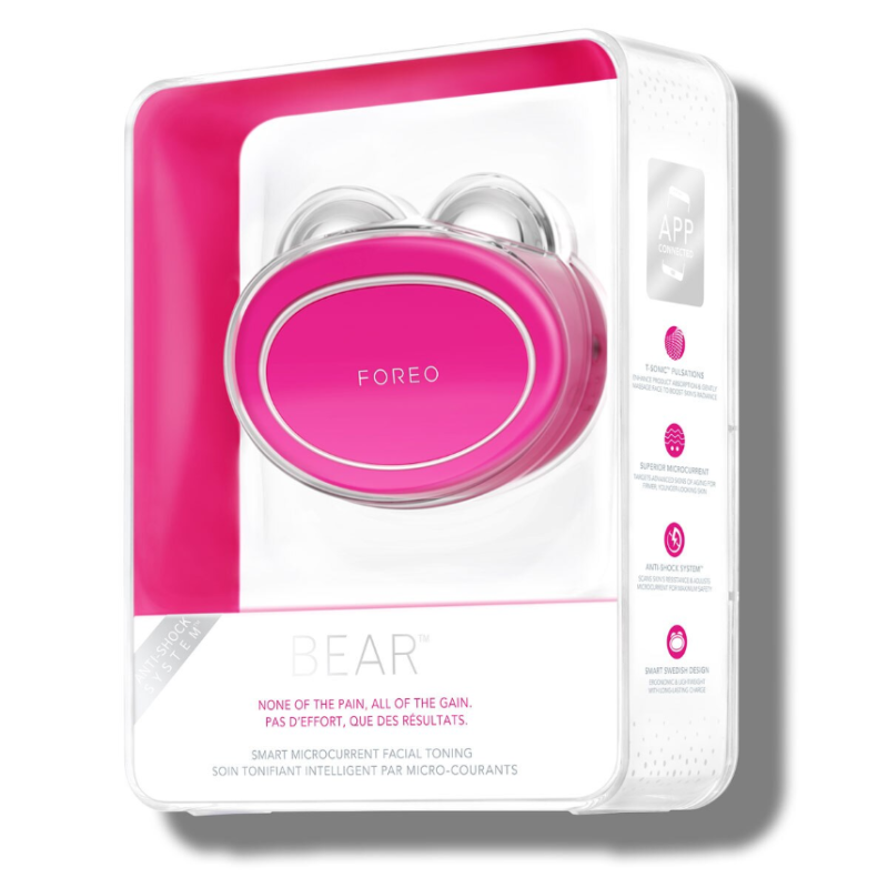 FOREO BEAR Facial Toning Device with 5 Microcurrent Intensities - Fuchsia - USB Plug - Image 3