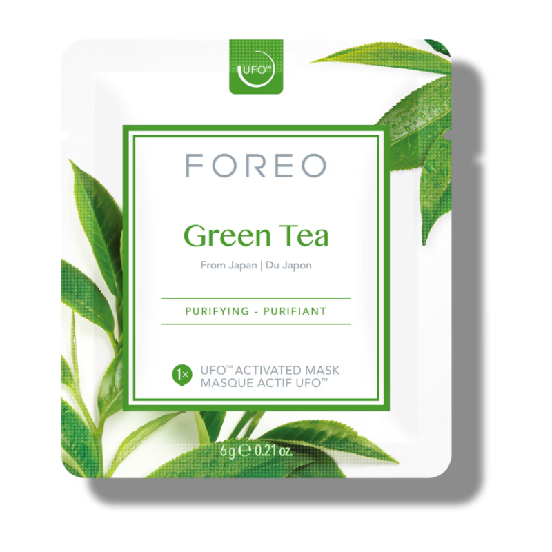 FOREO Green Tea UFO Purifying Face Mask 6 x 6g - Image 2