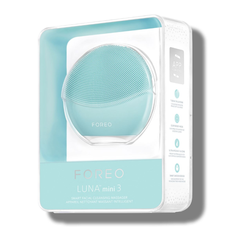 FOREO LUNA Mini 3 Dual-Sided Face Brush For All Skin Types - Mint - USB Plug - Image 3