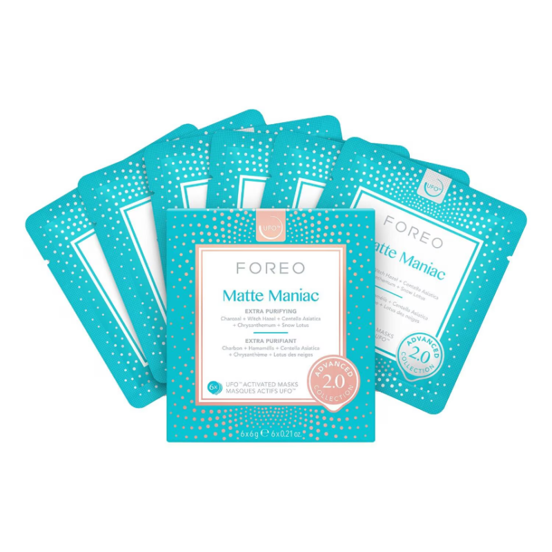 FOREO UFO Masks Matte Maniac 2.0 - Extra Purifying Mask 6 pieces