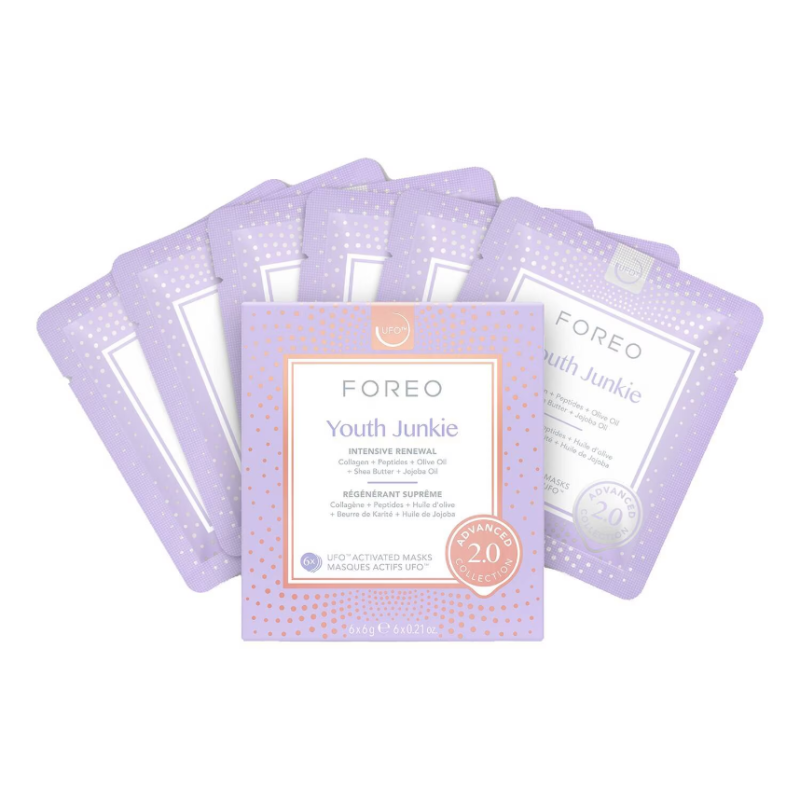 FOREO UFO Masks Youth Junkie 2.0 - Intensive Renewal Mask 6 pieces