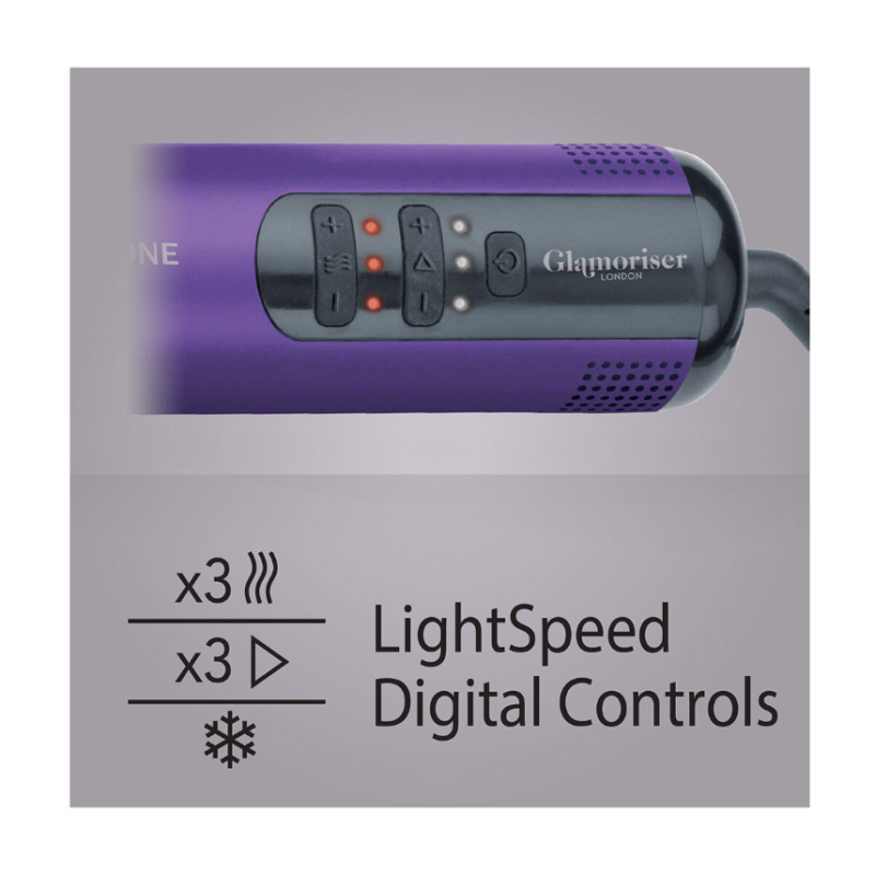 Glamoriser LightSpeed One Multi Air-Styler & Dryer - Combined EU/UK Plug - Image 5