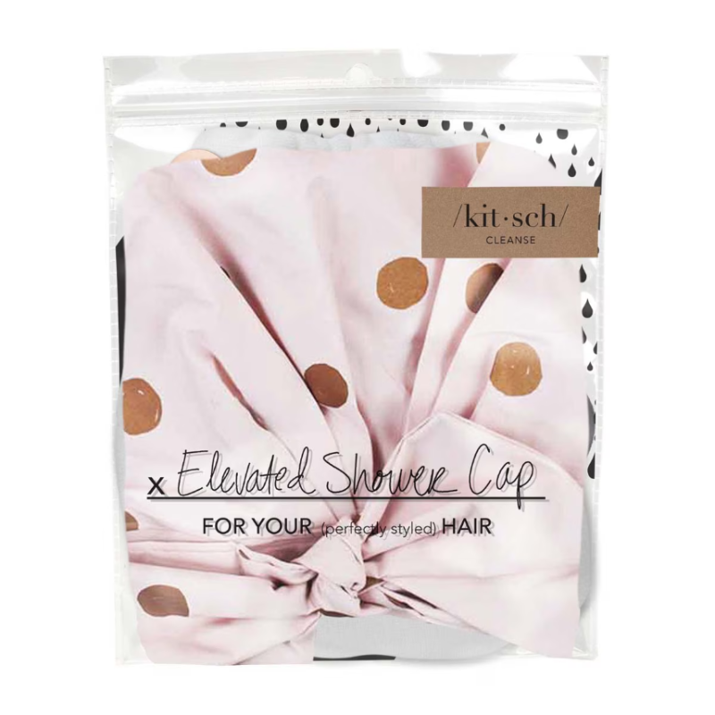 Kitsch Luxe Shower Cap - Blush Dot