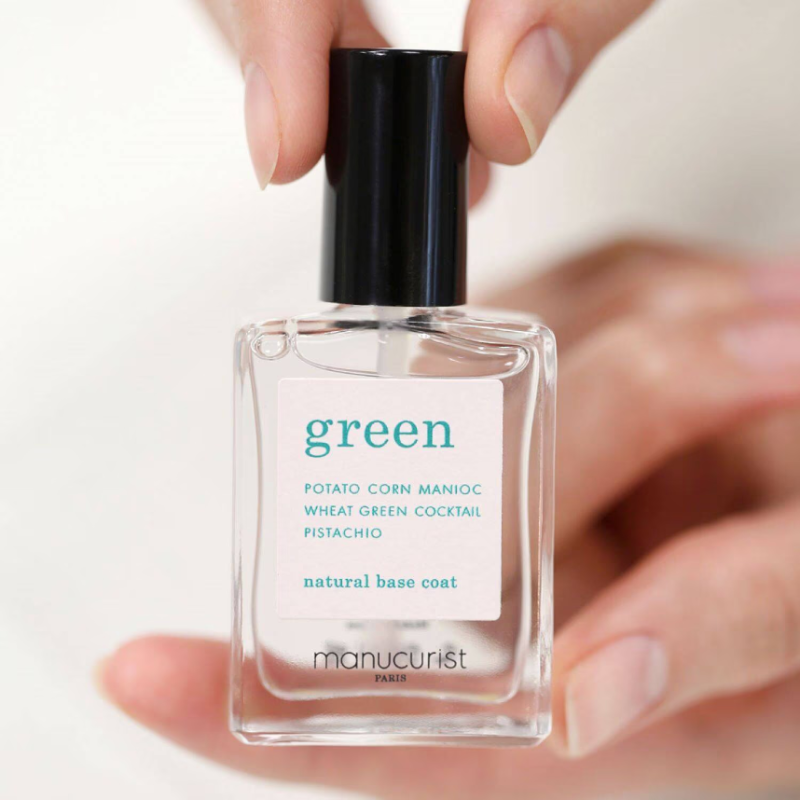 MANUCURIST Nail Polish Base Coat Green 15ml - Image 2