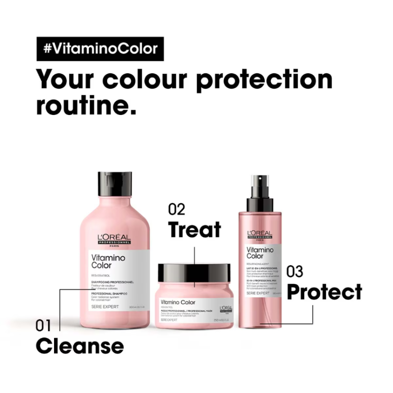 L'Oréal Professionnel Serie Expert Vitamino Color Shampoo With Resveratrol 300ml - Image 5