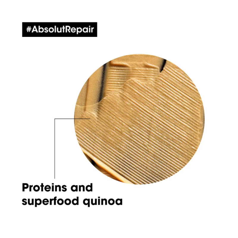 L'Oréal Professionnel Serie Expert Absolut Repair Golden Lightweight Mask With Protein and Gold Quinoa 250ml - Image 3