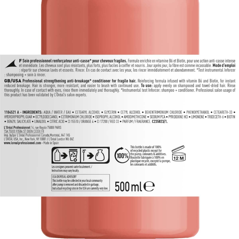 L'Oréal Professionnel Serie Expert Inforcer Conditioner 500ml - Image 4