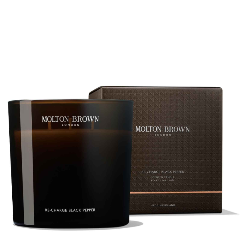 Molton Brown Re-Charge Black Pepper Luxury Scented Triple Wick Candle 600g - Image 2