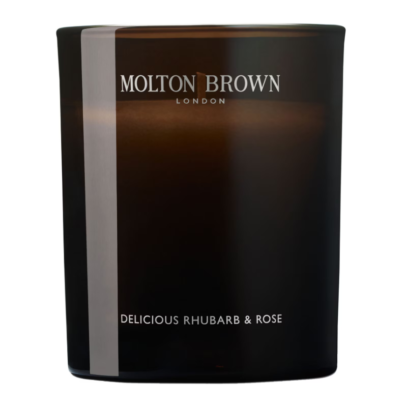 Molton Brown Delicious Rhubarb & Rose Signature Scented Single Wick Candle 190g