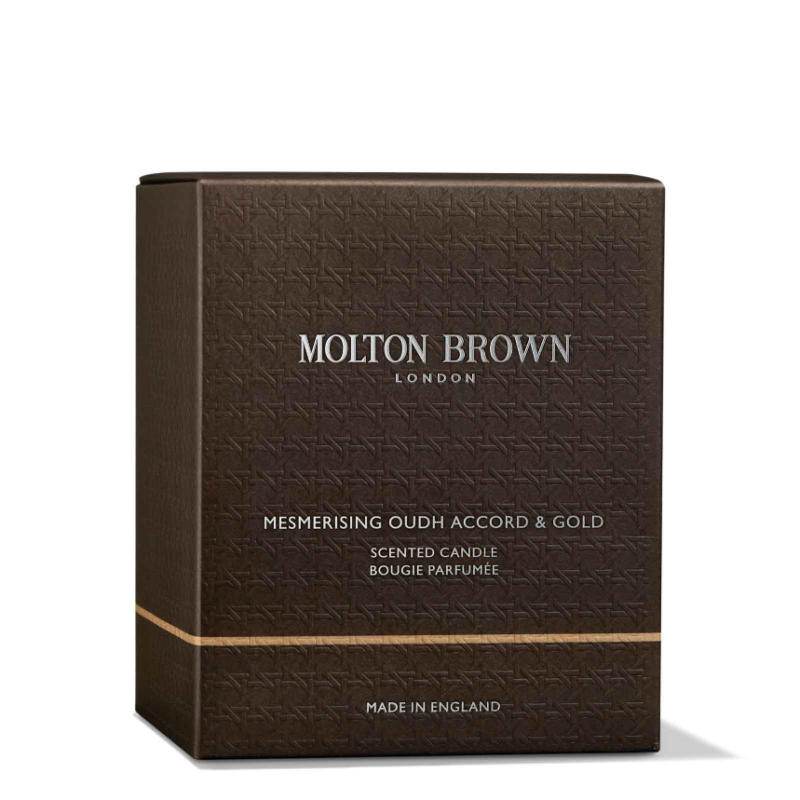 Molton Brown Mesmerising Oudh Accord & Gold Signature Scented Single Wick Candle 190g - Image 3