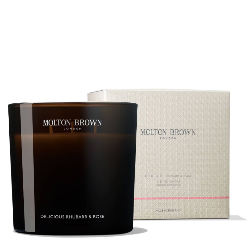 MOLTON BROWN Delicious Rhubarb & Rose Luxury Candle 600g - Image 2